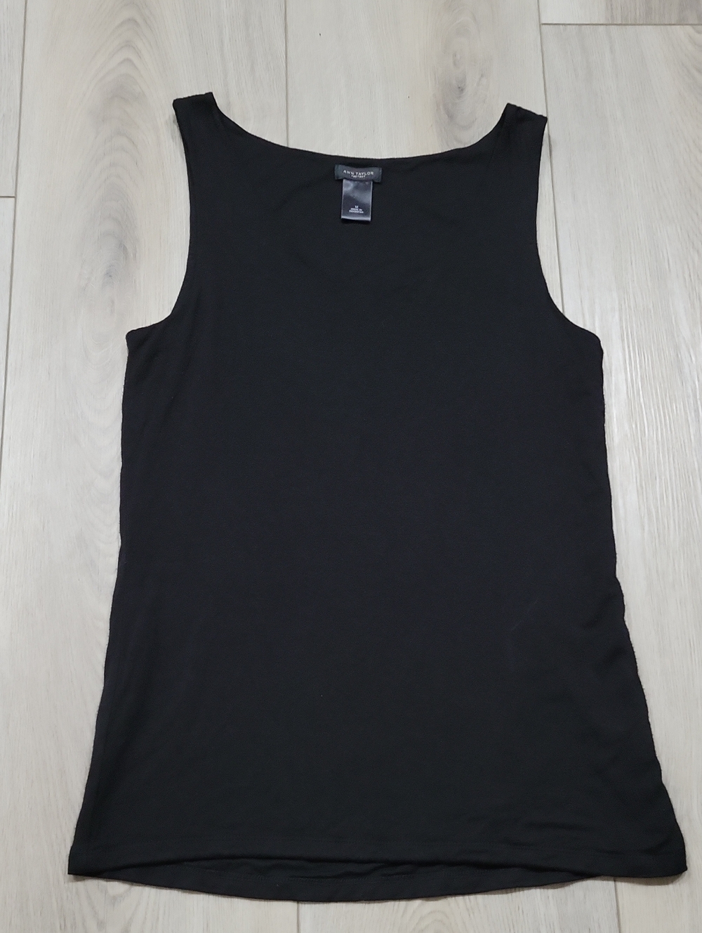 Ann Taylor Factory Black Scoop Neck Tank Top